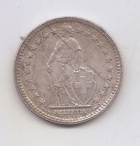 SUIZA DEL AÑO 1946 DE 2 FRANCOS 